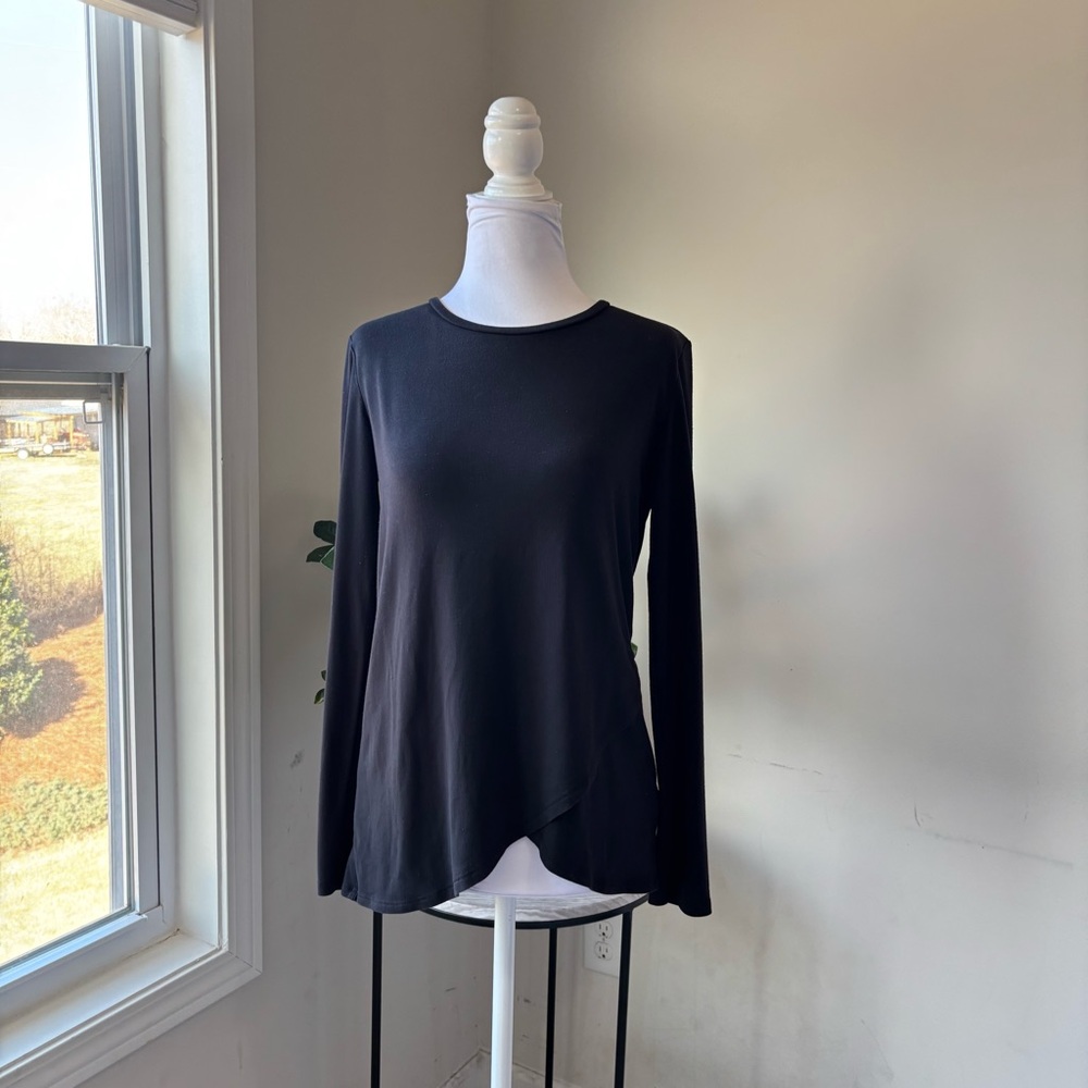 BN2‎ Banana Republic Black Long Sleeve Women's Small Tee Modal - Picture 5 of 6